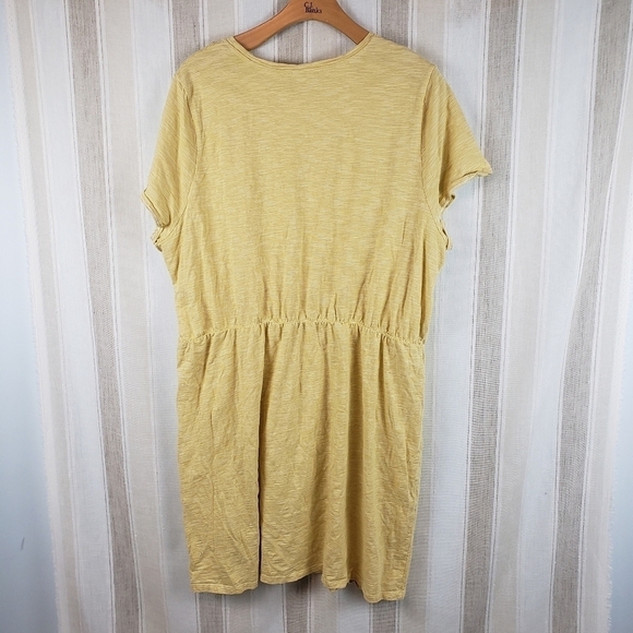 Old Navy Tshirt Dress Striped Yellow White Size 4X - Picture 7 of 7